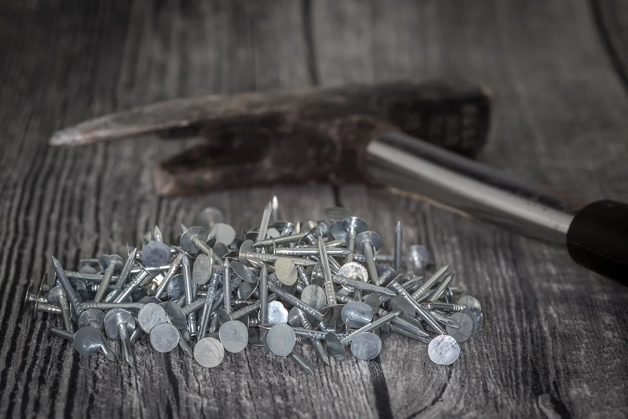 roofers, nails, multicoloured, zinc plated, zinc, metal, roof-cardboard pins, flat head, stole, industry, glittering, tool, metallic, repair, building, equipment, renovation, diy, connect, craft, roofing, roof, hammer, latthammer, carpenter's hammer, zinc, zinc, zinc, zinc, zinc, renovation, renovation. Buying roofing contractor equipment new versus used for first-year owners